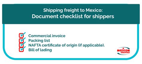 Shipping to Mexico Paperwork Requirements