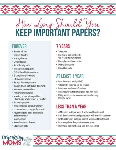 Keep Important Paperwork