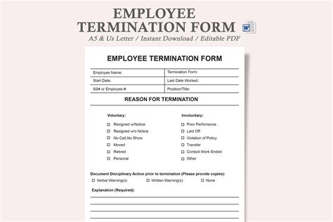 What To Include In An Employee Termination Form