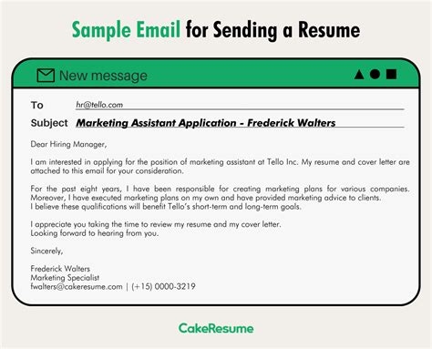 What To Write In An Email When Sending A Resume Examples Tips