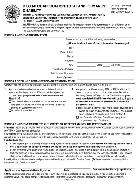 TPD Discharge VA Paperwork Submission