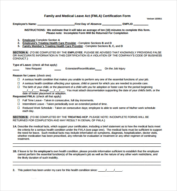 Submit FMLA Paperwork Deadline