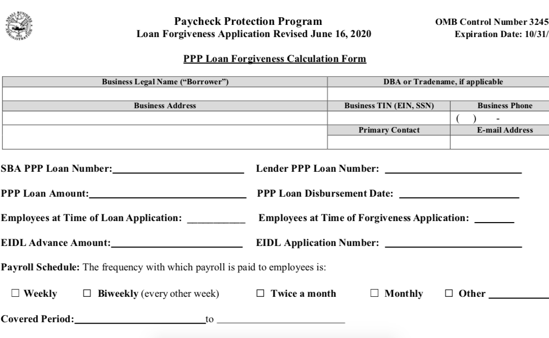 PPP Loan Forgiveness Paperwork Deadline