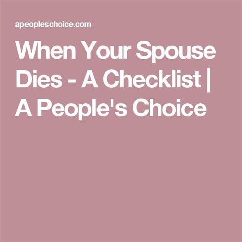 When Your Spouse Dies A Checklist A People Amp 39 S Choice Credit Reporting Agencies Retirement