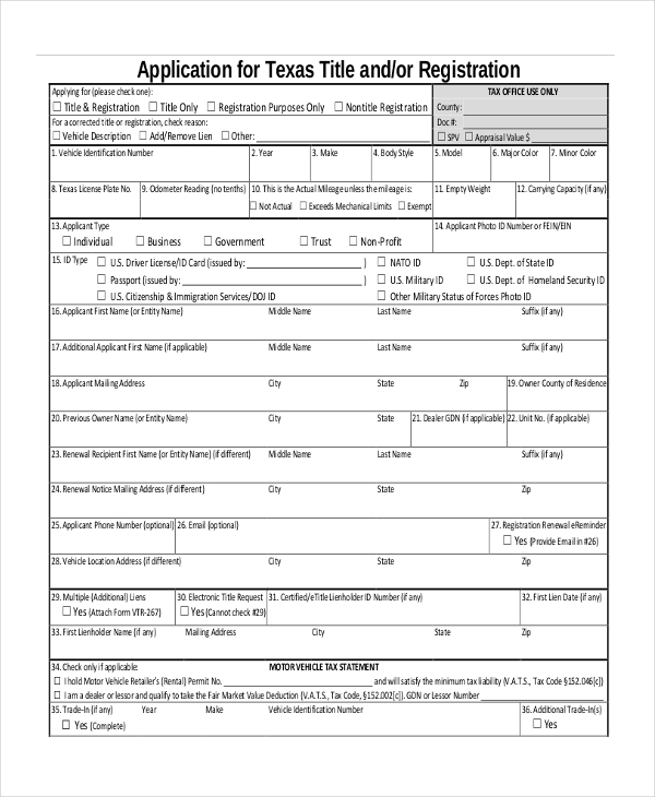 Where To Sign Texas Title Transfer Form Transferform Net