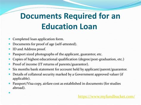 Which Documents Required For Education Loan Documents Required For