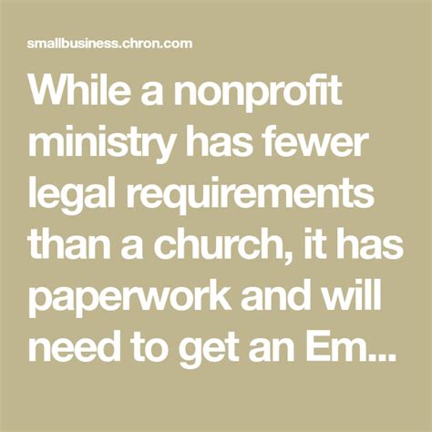 While A Nonprofit Ministry Has Fewer Legal Requirements Than A Church