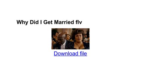 Why Did I Get Married Flv Google Docs