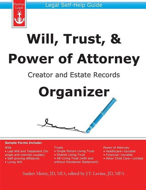 Will Trust Power Of Attorney Creator And Estate Records Organizer