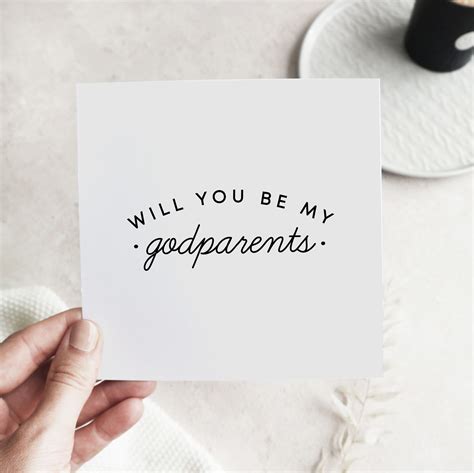 Will You Be My Godparent Card By Paper And Wool God Parents