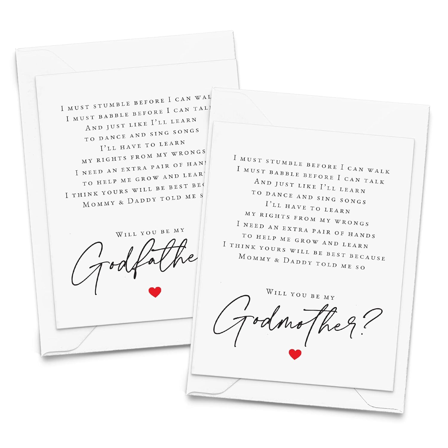 Will You Be My Godparents Card Baptism Cards Xoxokristen