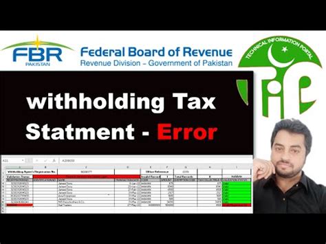 Withholding Tax Statement Errors Youtube