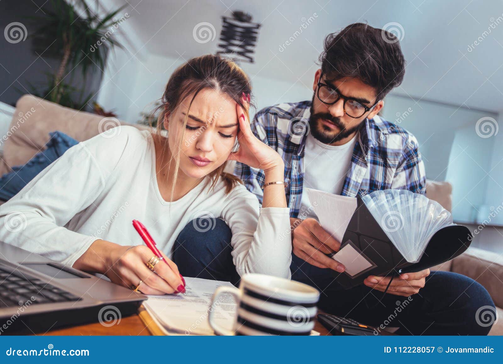 Woman Doing Paperwork For Paying Taxes Editorial Photography Image Of