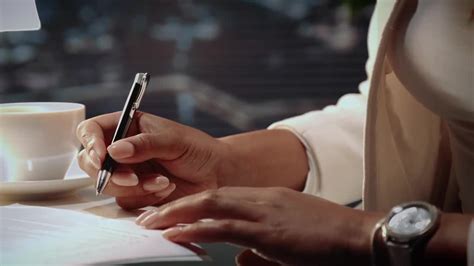 Woman Signing Documents Stock Video Motion Array