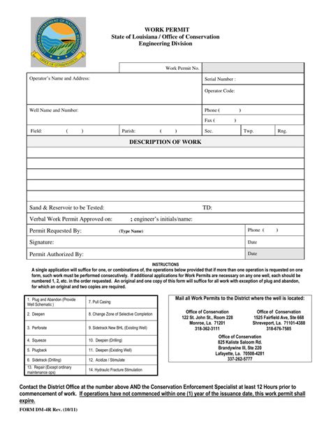 Work Permit Louisiana Customizable Template Airslate Signnow