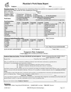 Work Status Form Complete With Ease Airslate Signnow