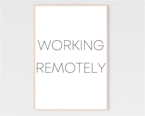 Working Remotely Sign Working Remote Wall Art Cute Work From Home Sign Home Office Decor