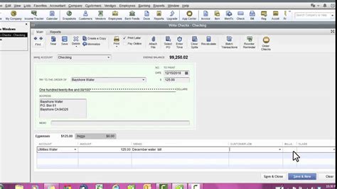 Writing Checks In Quickbooks Youtube