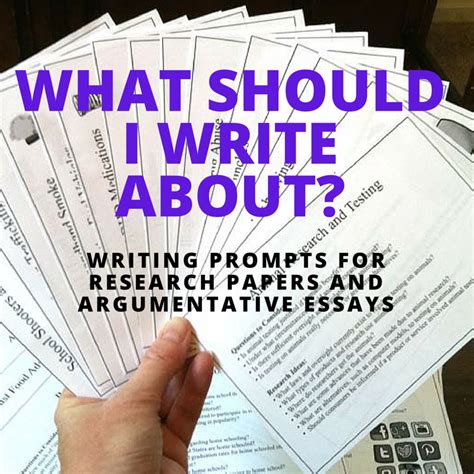 Writing Prompts For Research Papers And Argumentative Essays Forty