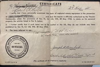 Ww2 Capture Paperwork Collectors Weekly