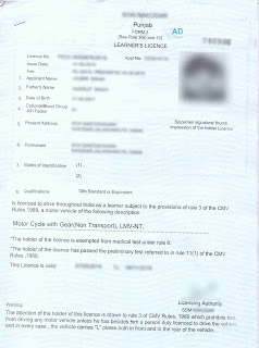 Www Tehsilwale Com How To Apply For Learner Driving Licence In Punjab