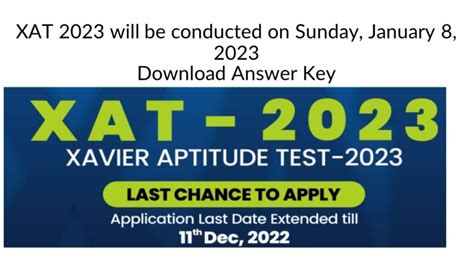 Xat 2023 Answer Key Download 8 Jan Xlri Xavier Aptitude Test Solution Key Papers Pdf