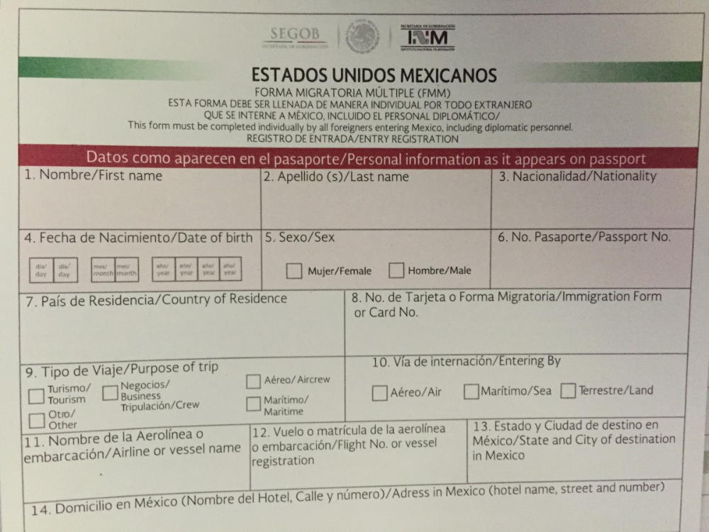 Your Mexico Visitors Permit Fmm Mexperience