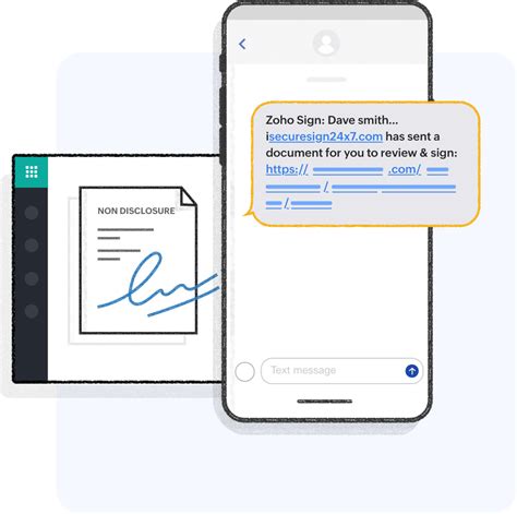 Zoho Sign Signing Documents Through Sms